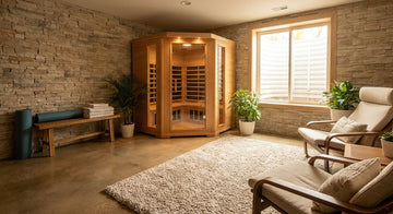 Infrared sauna for basement wellness rooms
